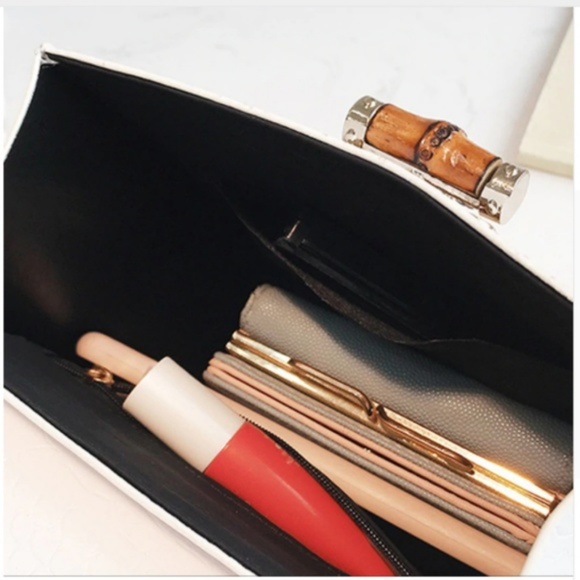 Leather Croc Pattern Crossbody Bag - Picture 8 of 8